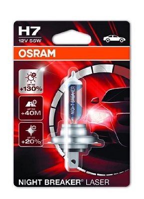 H7 OSRAM NIGHT BREAKER® LASER H7 12V 55W PX26d, 4200K, Halogen High beam bulb 64210NBL-01B buy