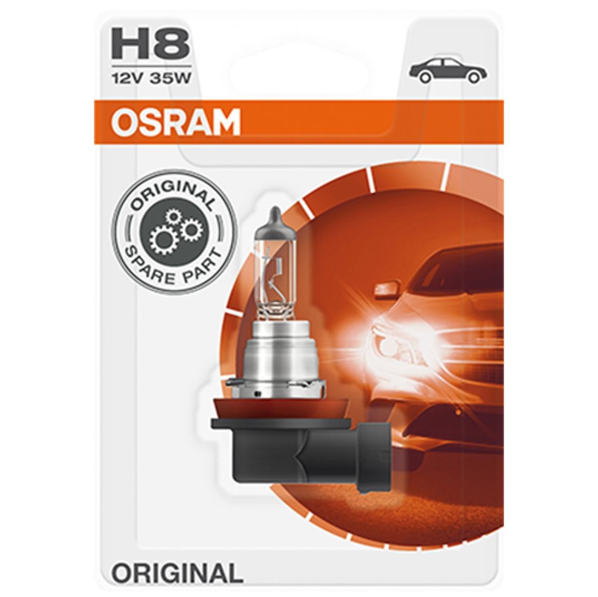 H8 OSRAM ORIGINAL LINE H8 12V 35W PGJ19-1, 3200K, Halogen, ORIGINAL High beam bulb 64212-01B buy