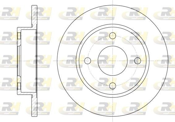ROADHOUSE 6427.00 Brake disc Front Axle, 239,5, 240x12mm, 4, solid