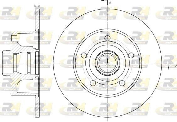 ROADHOUSE 6431.00 Brake disc Rear Axle, 245x10mm, 5, solid