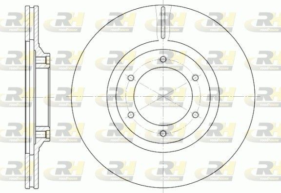 DSX643410 ROADHOUSE Front Axle, 251x18mm, 6, Vented Ø: 251mm, Num. of holes: 6, Brake Disc Thickness: 18mm Brake rotor 6434.10 buy
