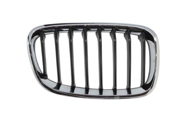 BLIC 6502-07-0086996P Front grill Right, Right Front, Black, Chrome BMW in original quality