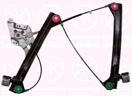 KLOKKERHOLM 65231804 Window regulator Right Front, Operating Mode: Electric, without electric motor, with comfort function