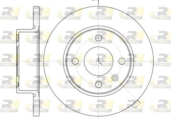 ROADHOUSE 6538.00 Brake disc Front Axle, 236x12,7mm, 4, solid