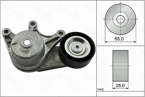 BMW 2 Series Tensioner Lever, v-ribbed belt AUTEX 654971 cheap
