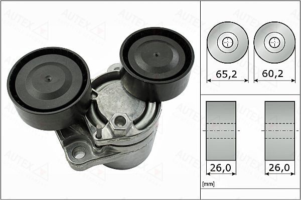AUTEX 654986 Auxiliary belt tensioner BMW 5 Touring (F11) 535 d xDrive 313 hp Diesel 2014