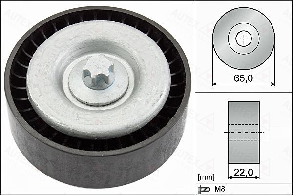 AUTEX 655115 Deflection / Guide Pulley, v-ribbed belt 639 200 03 70