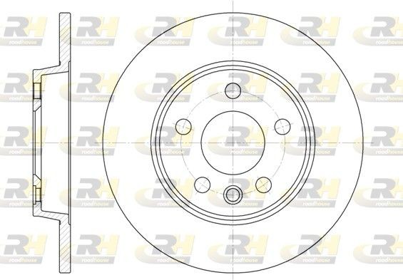 Original ROADHOUSE DSX655800 Brake disc kit 6558.00 for VW TRANSPORTER