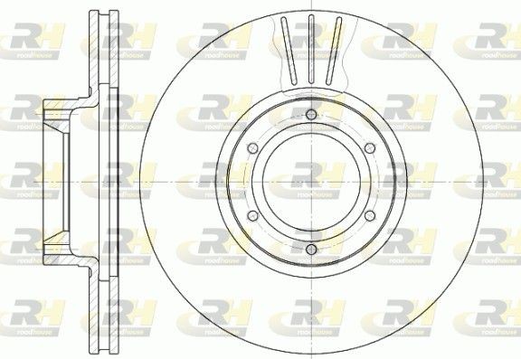 6567.10 ROADHOUSE Brake rotors NISSAN Front Axle, 280x24mm, 6, Vented