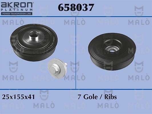 MALÒ 658037 Crankshaft pulley 12610-67JG1