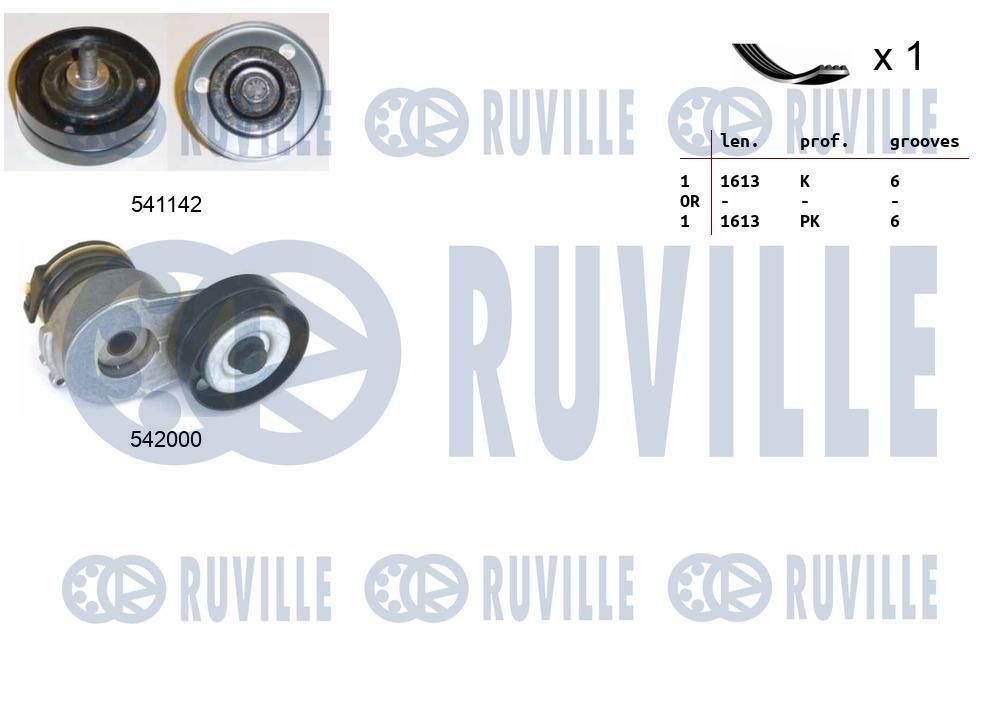 RUVILLE 65880G Water pump with double pulley, with housing, for v-belt use, for v-ribbed belt use