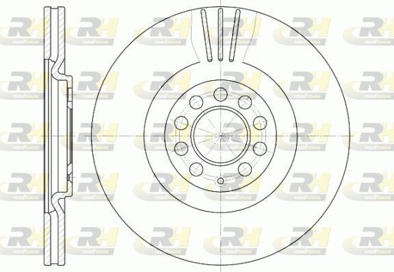 Original ROADHOUSE DSX659710 Brake disc kit 6597.10 for VW POLO