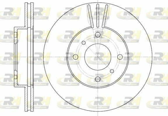 DSX661010 ROADHOUSE Front Axle, 280x22mm, 4, Vented Ø: 280mm, Num. of holes: 4, Brake Disc Thickness: 22mm Brake rotor 6610.10 buy