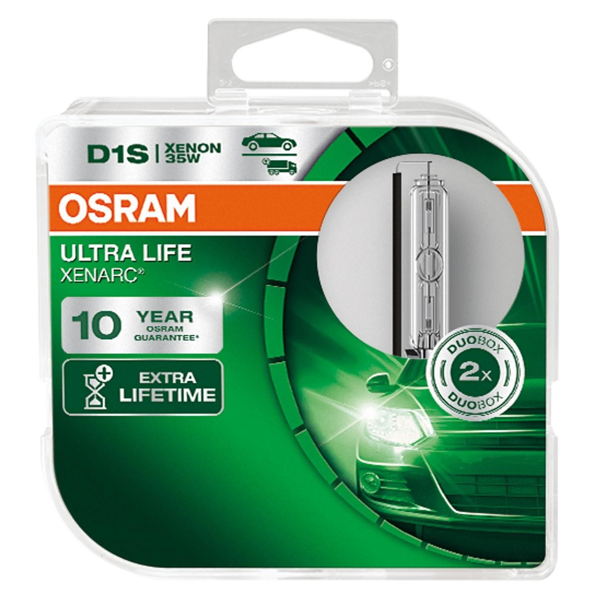 OSRAM XENARC ULTRA LIFE 66140ULT-HCB Bulb, spotlight D1S 85V 35W Pk32d-2, 4300K, Xenon