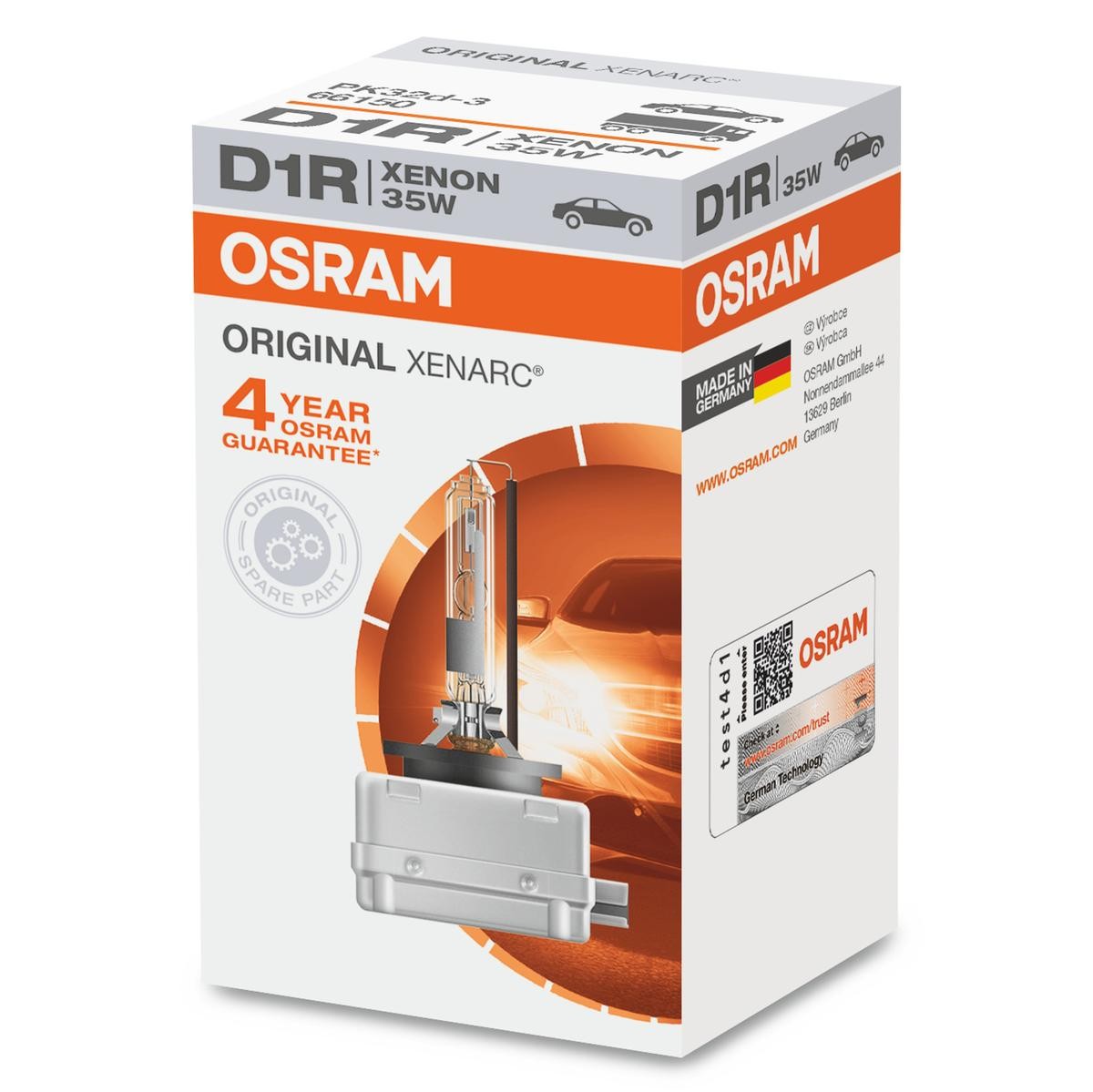 D1R OSRAM XENARC ORIGINAL D1R 85V 35W Pk32d-3, 5000K, Xenon High beam bulb 66150 buy