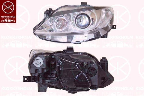 KLOKKERHOLM 66210181A1 Headlight Left, Bi-Xenon, with motor for headlamp levelling, without control unit for Xenon