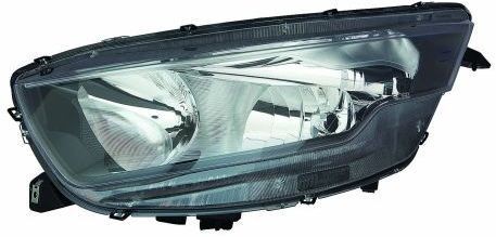 ABAKUS 663-1111RMLDEM2 Headlight Right, H7, H1, W5W, W21W, black, without bulb holder, with motor for headlamp levelling, PX26d, P14.5s