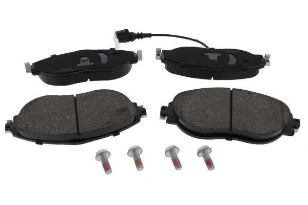 MAPCO 6633 Brake pad set Front Axle, with integrated wear sensor, with anti-squeak plate