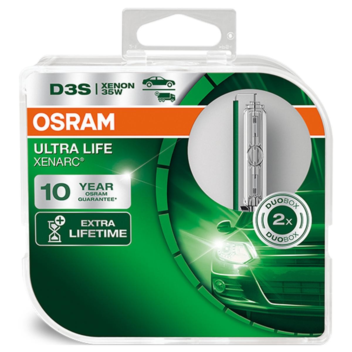 66340ULT-HCB OSRAM XENARC ULTRA LIFE D3S 42V 35W 4300K Xénon Ampoule,  projecteur longue portée