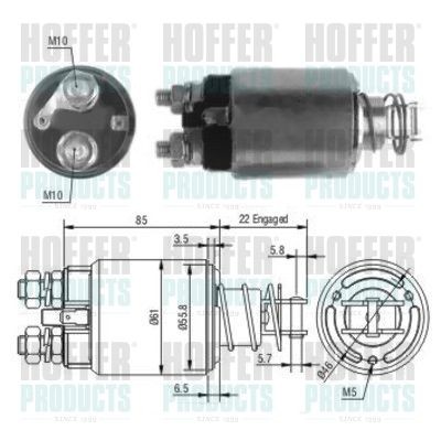 HOFFER 6646185 Magnetschalter, Anlasser für IVECO M LKW in Original Qualität