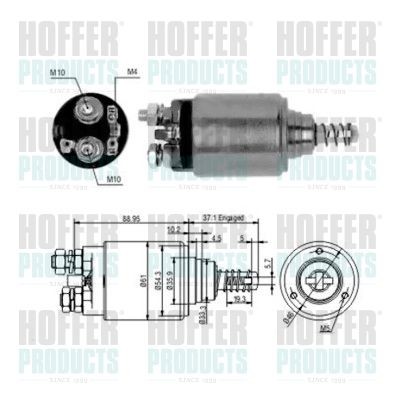 HOFFER 6646186 Magnetschalter, Anlasser für IVECO P/PA-Haubenfahrzeuge LKW in Original Qualität