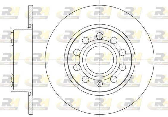DSX664900 ROADHOUSE Rear Axle, 254,7, 255x9,9mm, 9, solid Ø: 254,7, 255mm, Num. of holes: 9, Brake Disc Thickness: 9,9mm Brake rotor 6649.00 buy