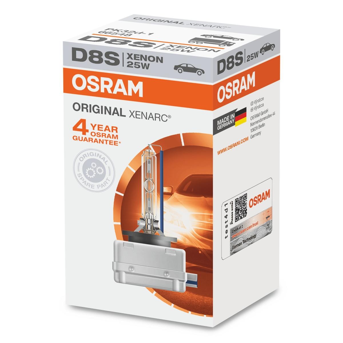 D8S OSRAM XENARC ORIGINAL D8S 42V 25W PK32d-1 4500K Xenon Glühlampe, Fernscheinwerfer 66548 günstig kaufen