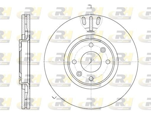 ROADHOUSE 6657.10 Brake disc Front Axle, 301,5, 302x26mm, 4, Vented