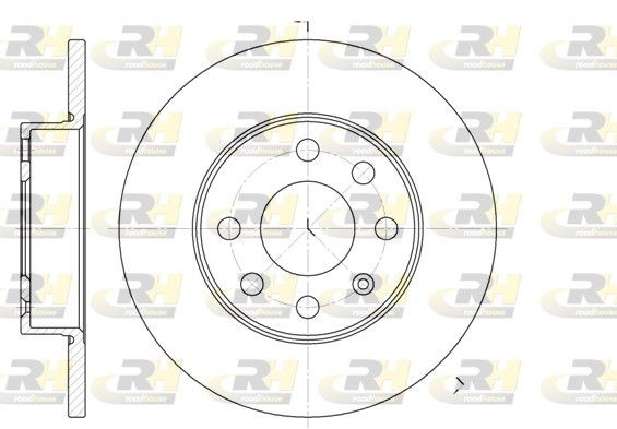 DSX666400 ROADHOUSE Front Axle, 240x11mm, 6, solid Ø: 240mm, Num. of holes: 6, Brake Disc Thickness: 11mm Brake rotor 6664.00 buy