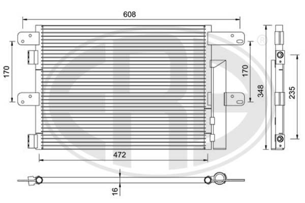 ERA 667120 Air conditioning condenser with dryer
