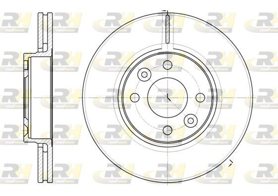 6683.10 ROADHOUSE Brake rotors DACIA Front Axle, 259,8, 260x22mm, 4, Vented