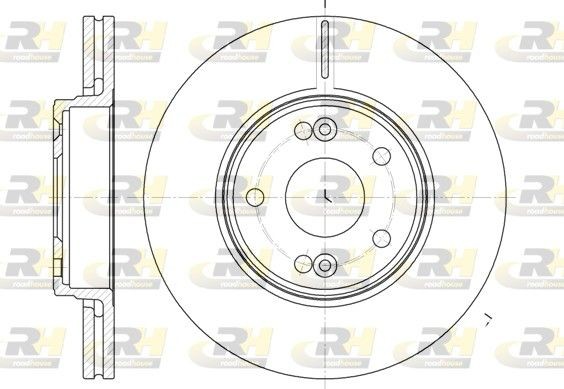 DSX669710 ROADHOUSE Front Axle, 279,7, 280x24mm, 5, Vented Ø: 279,7, 280mm, Num. of holes: 5, Brake Disc Thickness: 24mm Brake rotor 6697.10 buy