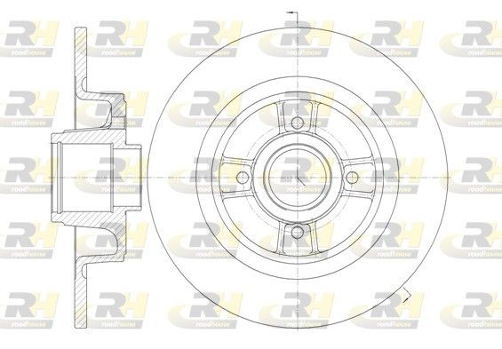 ROADHOUSE 6698.00 Brake disc Rear Axle, 274x11mm, 4, solid