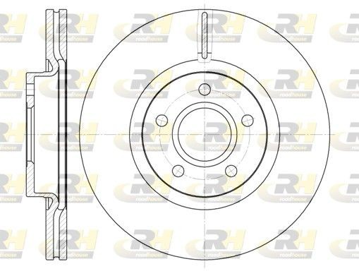 ROADHOUSE 6711.10 Brake disc Front Axle, 300x25mm, 5, Vented