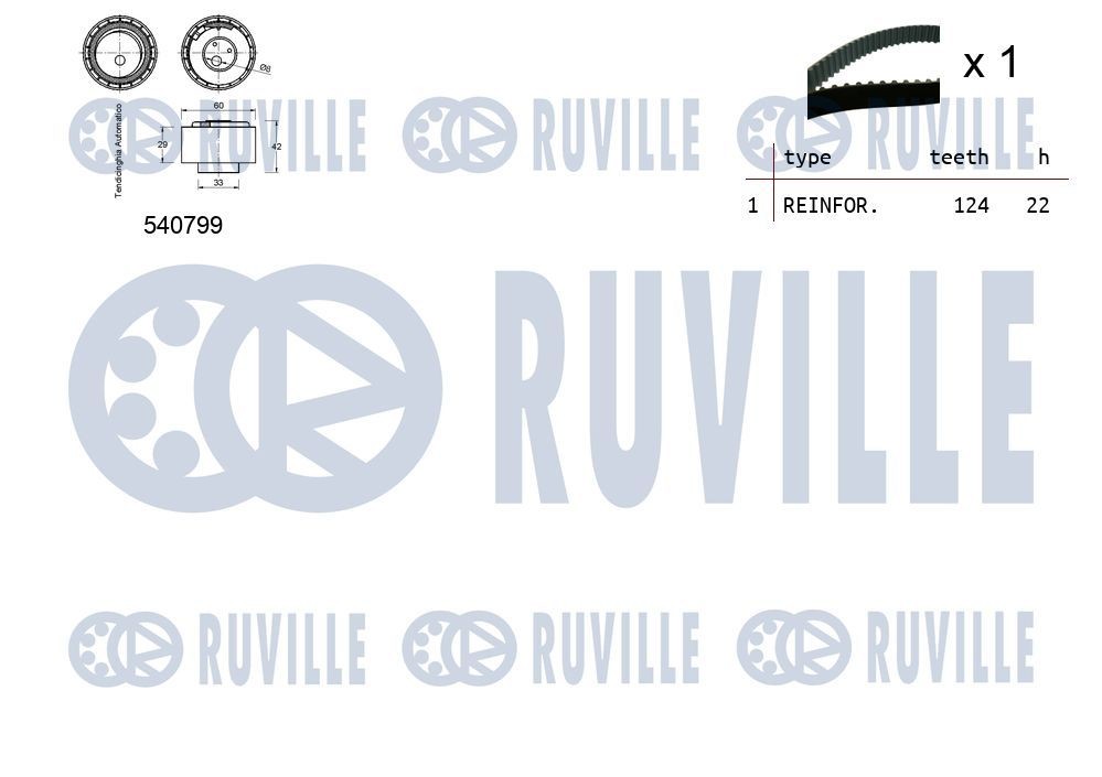 67112 RUVILLE Water pumps IVECO without belt pulley