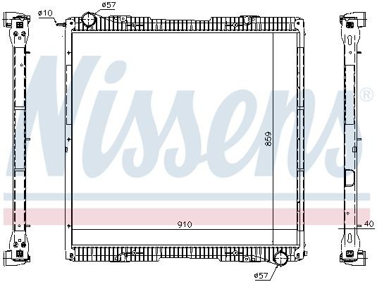 67292 NISSENS Kühler, Motorkühlung für FUSO (MITSUBISHI) online bestellen