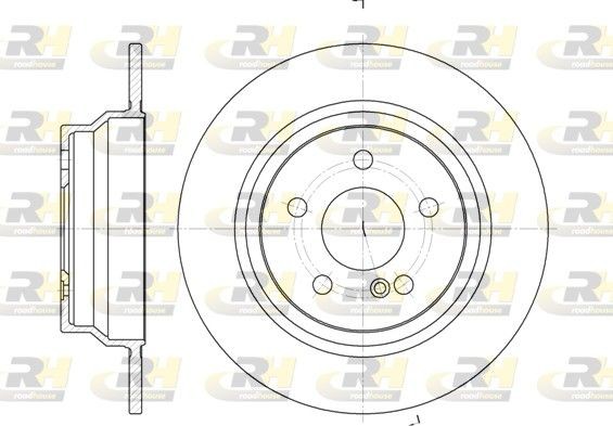 ROADHOUSE 6787.00 Brake disc Rear Axle, 300x10mm, 5, solid