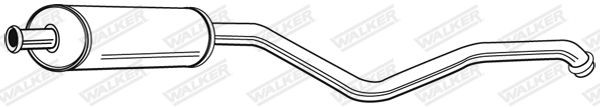WALKER without mounting parts Middle exhaust 22937 buy