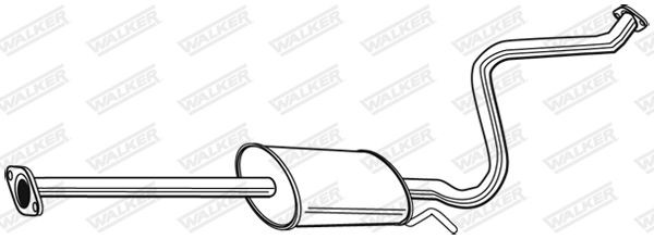 WALKER 23042 Middle silencer Length: 1860mm, without mounting parts