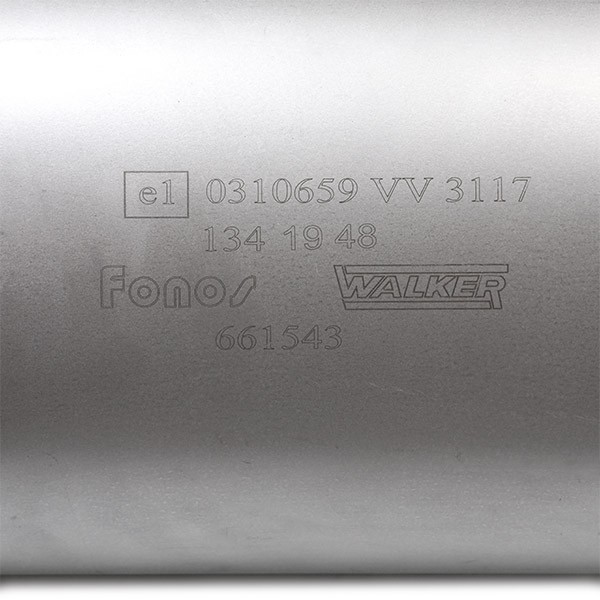 23168 Rear muffler 23168 WALKER Length: 1110mm, without mounting parts