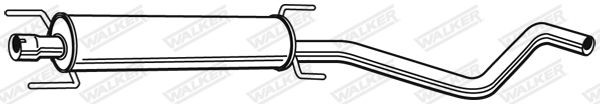 WALKER Length: 1690mm, without mounting parts Middle exhaust 23427 buy