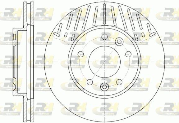 DSX688510 ROADHOUSE Front Axle, 273,8, 274x24mm, 5, Vented Ø: 273,8, 274mm, Num. of holes: 5, Brake Disc Thickness: 24mm Brake rotor 6885.10 buy
