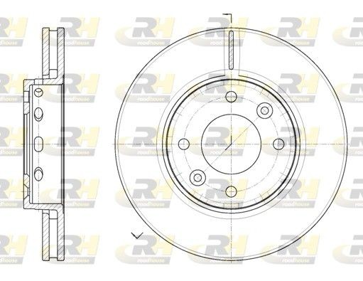 Kia K2500 Brake discs and rotors 10108141 ROADHOUSE 6891.10 online buy
