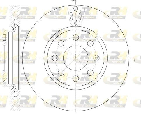 ROADHOUSE 6981.10 Brake disc Front Axle, 257,2, 257x22mm, 6, Vented