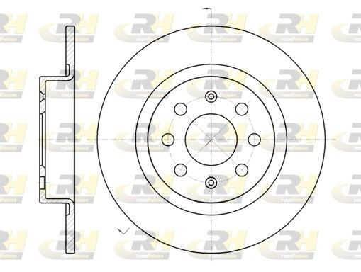 Original ROADHOUSE DSX698300 Brake disc kit 6983.00 for OPEL CORSA