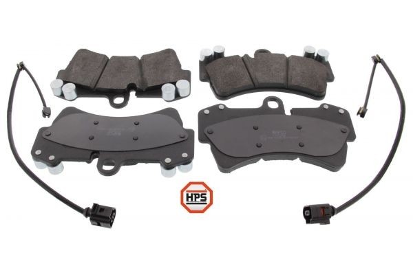 MAPCO 6985HPS Brake pad set Front Axle, incl. wear warning contact, with anti-squeak plate