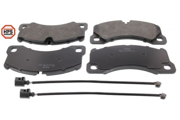 MAPCO 6986HPS Brake pad set Front Axle, prepared for wear indicator, with anti-squeak plate