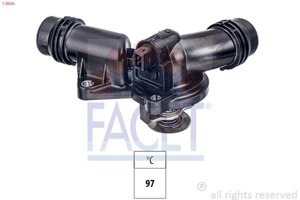 EPS 1.880.426 FACET Opening Temperature: 97°C, with seal Thermostat, coolant 7.8426 buy