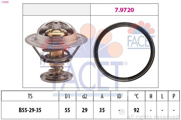 Great value for money - FACET Engine thermostat 7.8945