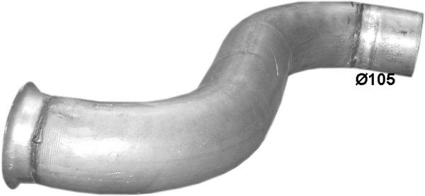 POLMO 70.14 Exhaust Pipe Centre, for vehicles without catalytic convertor